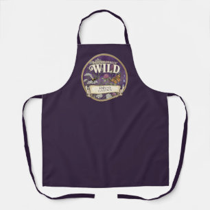 Purple Wild Garden Apron Custom Pollinator Design