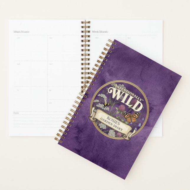 Purple Wild Garden Planner - Custom Diary (Display)