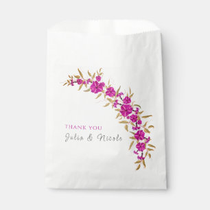 Purple Wild Trumpet Vine Flower Garden Wedding Favour Bag