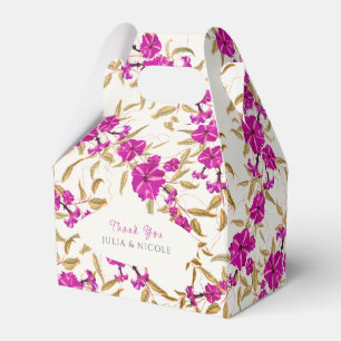 Purple Wild Trumpet Vine Flower Garden Wedding Favour Box