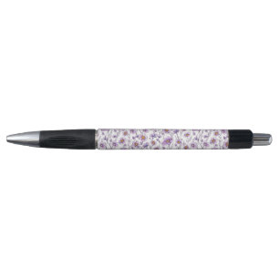 Purple Wildflower Botanical Pattern Design