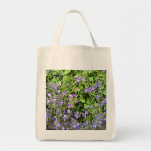 Purple Wildflower Botanical Tote Bag
