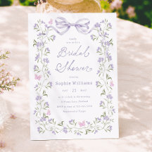 Purple Wildflower Cottagecore Bridal Shower