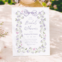 Purple Wildflower Cottagecore Budget Bridal Shower