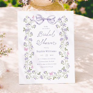 Purple Wildflower Cottagecore Budget Bridal Shower