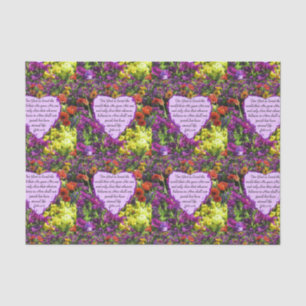 PURPLE WILDFLOWER JOHN 3:16 TISSUE PAPER