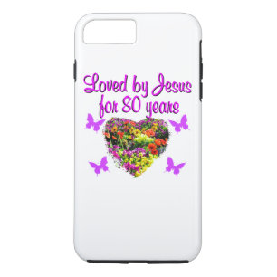 PURPLE WILDFLOWER LOVED BY JESUS FOR 80 YEARS iPhone 8 PLUS/7 PLUS CASE