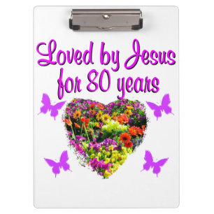 PURPLE WILDFLOWER LOVED BY JESUS FOR 80 YEARS CLIPBOARD
