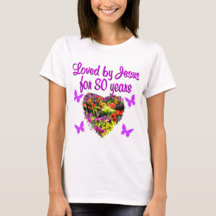 PURPLE WILDFLOWER LOVED BY JESUS FOR 80 YEARS T-Shirt