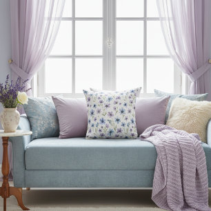 Purple Wildflower Meadow Cushion