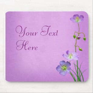 Purple Wildflower on Purple Mouse Pad