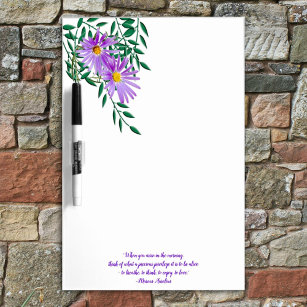 Purple Wildflower Photographs Nature Message Dry Erase Board