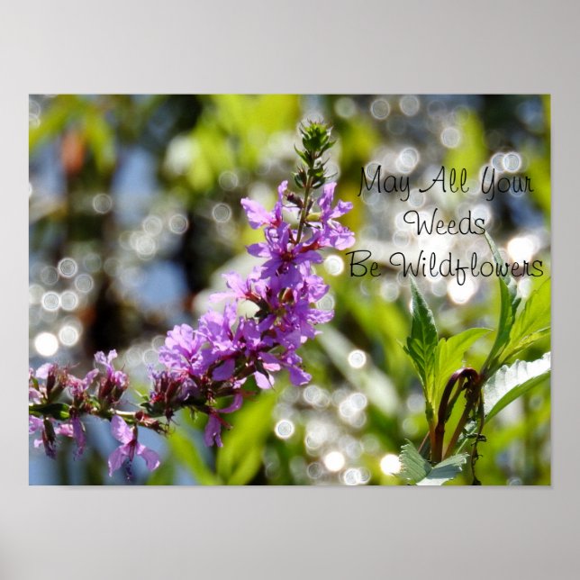 Purple Wildflower Quote Poster (Front)