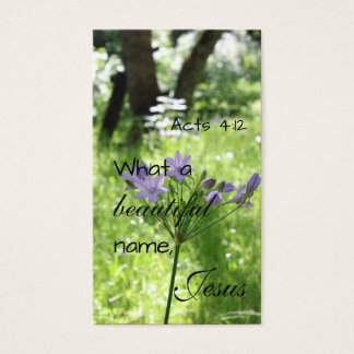 Purple Wildflower Salvation Bible Card