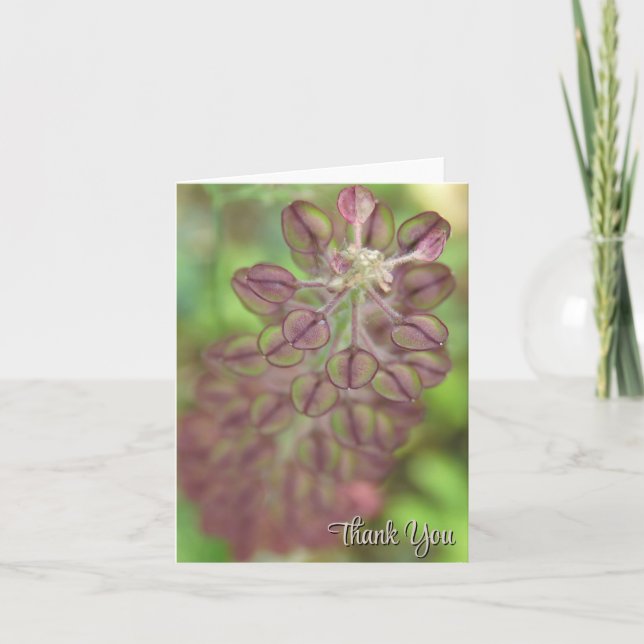 Purple Wildflower - Thank You Card (Front)