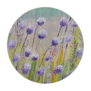 Purple wildflowers cutting board