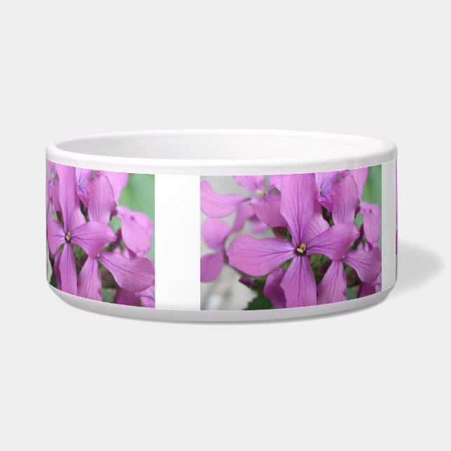 Purple Wildflowers Dog Bowl (Left)