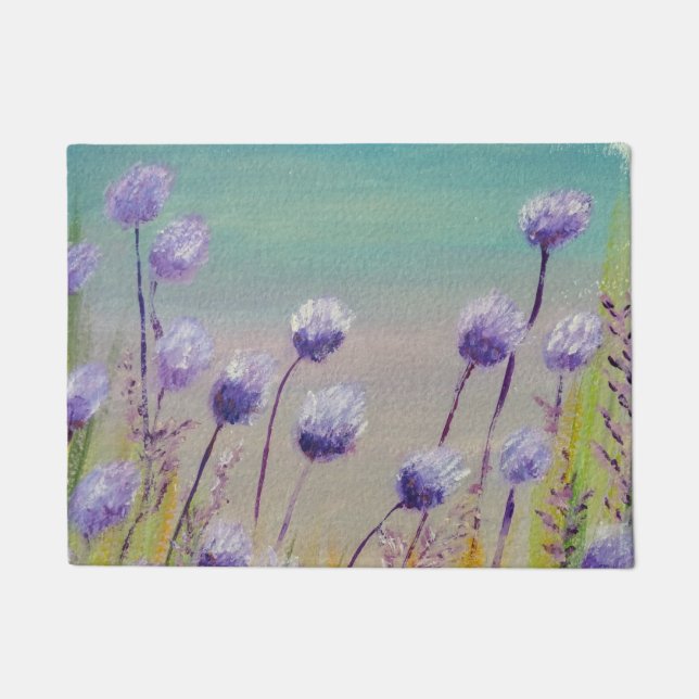 Purple wildflowers doormat (Front)