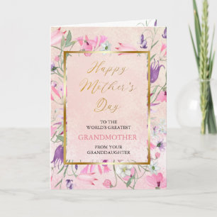 Purple Wildflowers Happy Mother's Day Grandmother Card