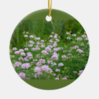 Purple Wildflowers Photo Ornament