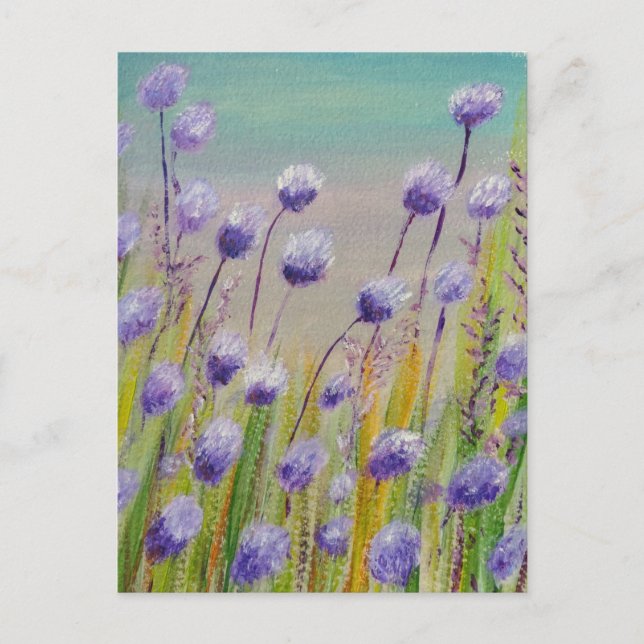 Purple wildflowers postcard (Front)