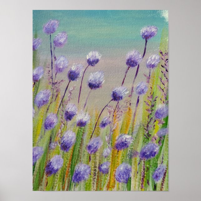 Purple wildflowers poster (Front)