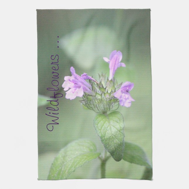 Purple Wildflowers Tea Towel (Vertical)