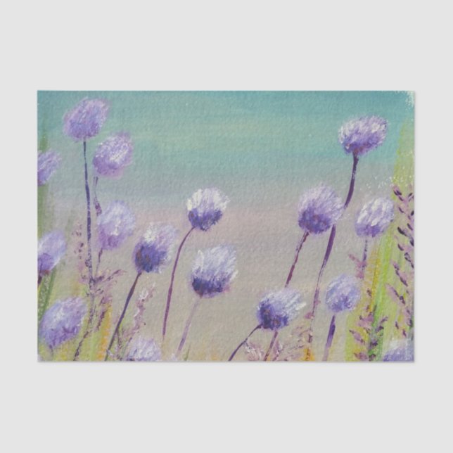 Purple wildflowers tissue paper (Front)