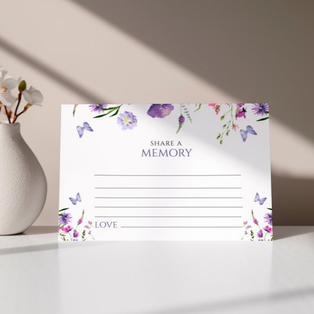 Purple Wilflowers Funeral Share a Memory Card (Creator Uploaded)