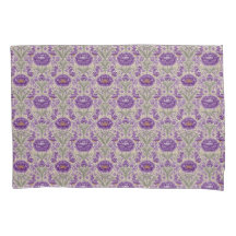 Purple William Morris Inspired Floral Pattern 