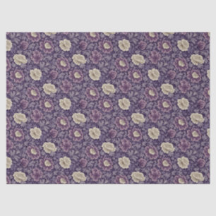 Purple William Morris Style Floral  Tissue Paper