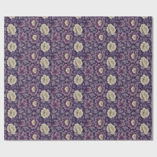 Purple William Morris Style Floral  Wrapping Paper
