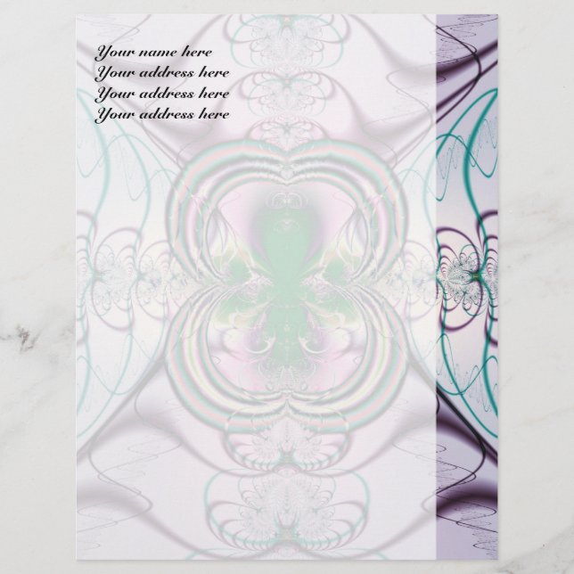 Purple Window Abstract Art Personalised Letterhead (Front)