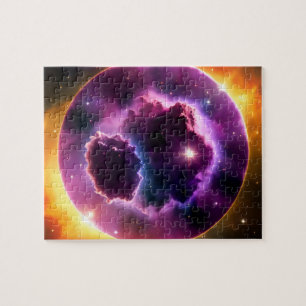 Purple Window into Another Galaxy Dimension Jigsaw Puzzle