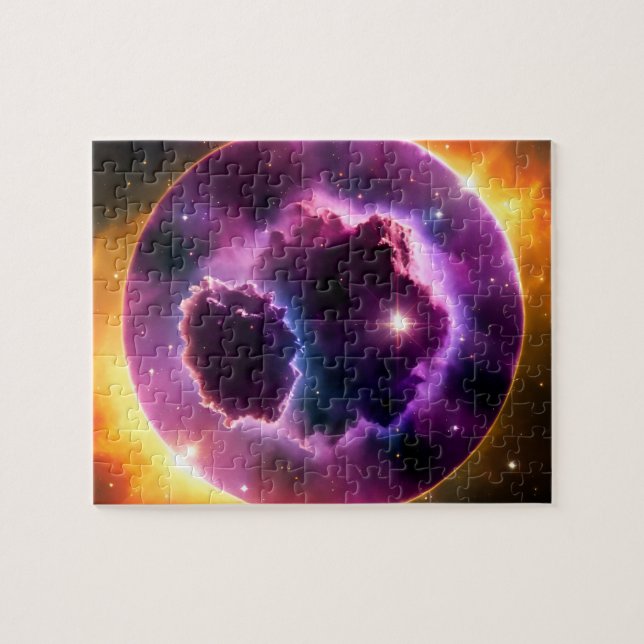 Purple Window into Another Galaxy Dimension Jigsaw Puzzle (Horizontal)