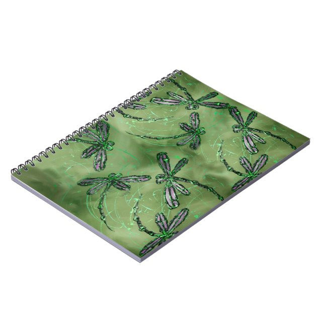 Purple Winged Dragonflies Notebook (Left Side)