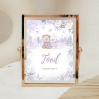 Purple Winter Bear Baby Shower Food