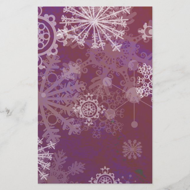 Purple Winter Stationery (Front)