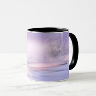 Purple Winter Wonderland Snowfall and Ice Landscap Mug