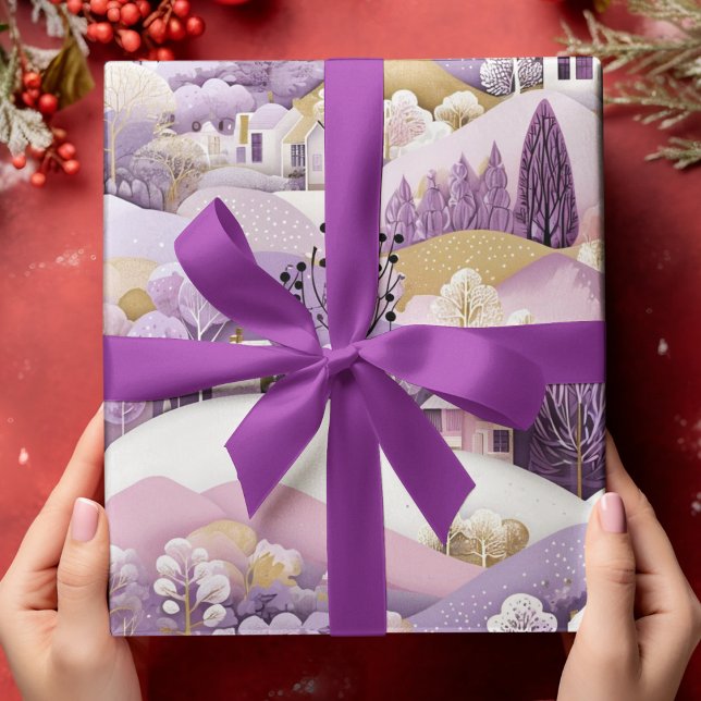  Purple Winter Wonderland Wrapping Paper (Creator Uploaded)