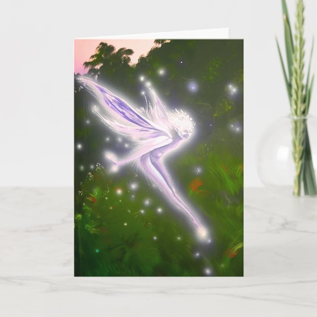 Purple Wisp faerie - Greeting Card (Front)