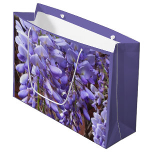 Purple Wisteria Blossom Large Large Gift Bag