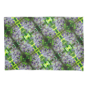 Purple Wisteria Flower Abstract Pattern Pillowcase