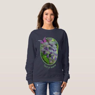 Purple Wisteria Flower Butterfly Personalised  Sweatshirt