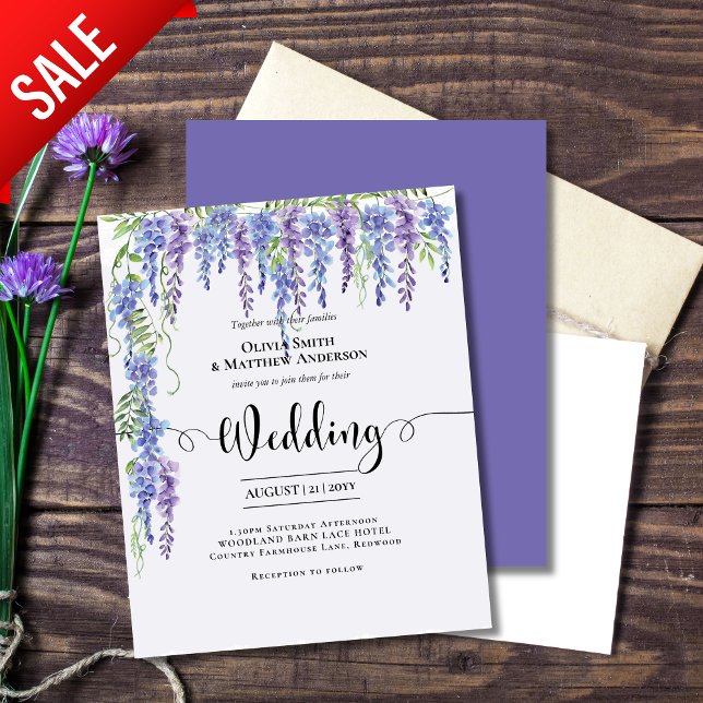 Purple Wisteria Flowers Floral Lace Wedding (Creator Uploaded)
