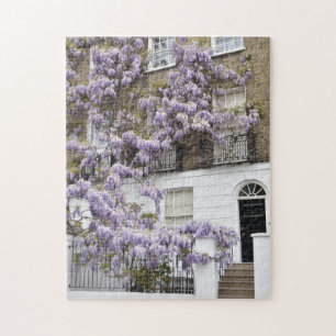 Purple Wisteria Flowers Kensington Chelsea London Jigsaw Puzzle