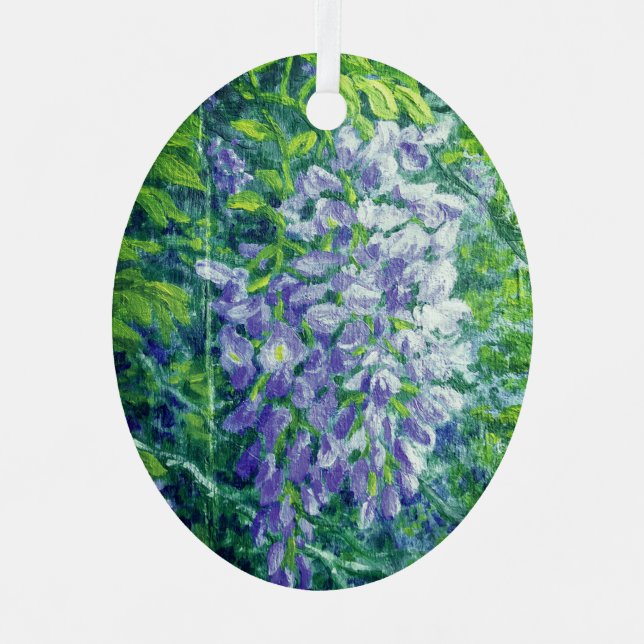 Purple Wisteria Ornament (Front)