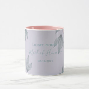 Purple Wisteria Sage Floral Garden Wedding Mug