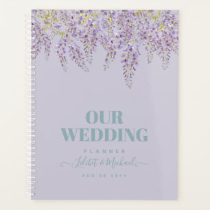 Purple Wisteria Sage Floral Garden Wedding Planner
