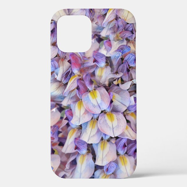 Purple Wisteria Spring Flowers Art Phone Case (Back)